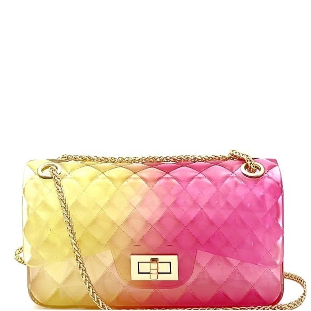 Iridescent Jelly Quilted Messenger